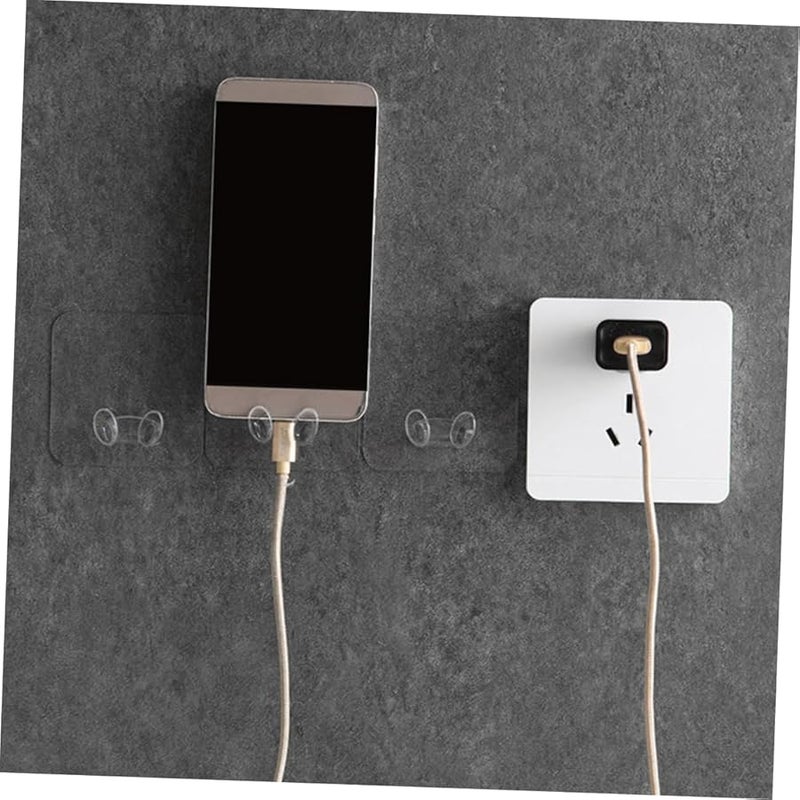 20 Pcs Clear Adhesive Cable Hooks Wall Mounted Cord Organizer No Trace Design - Image 4